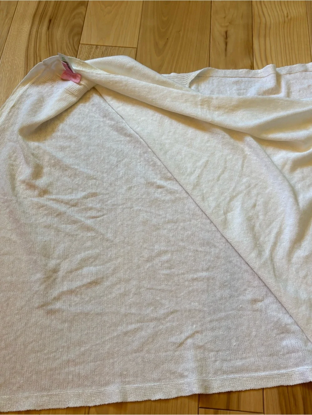 Lilly Pulitzer Bayshore Sweater Wrap Linen Blend Iridescent White Accessory